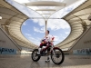 Brian Capper becomes the first Motorcyclist to ride over Moses Mabhida Stadium, Durban, South Africa on December 2nd, 2011