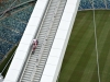 Brian Capper becomes the first motorcyclist to ride over Moses Mabhida Stadium, Durban, South Africa on December 2nd, 2011