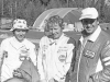 1000 Lakes 1975 podium finishers (left-right) Simo Lampinen, Hannu Mikkola and Timo Makinen.