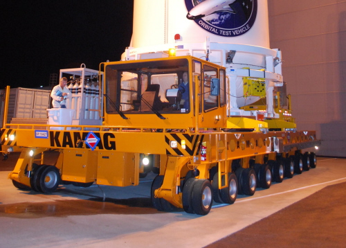 Continental Truck Tires on NASA transporter,