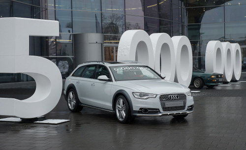 Der 5-millionste Audi mit quattro-Antrieb ist ein A6 allroad aus Neckarsulm