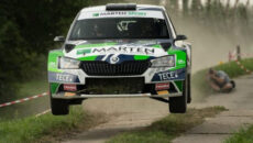 Miko Marczyk i Szymon Gospodarczyk (Skoda Fabia Evo) prowadzą po pierwszej pętli […]